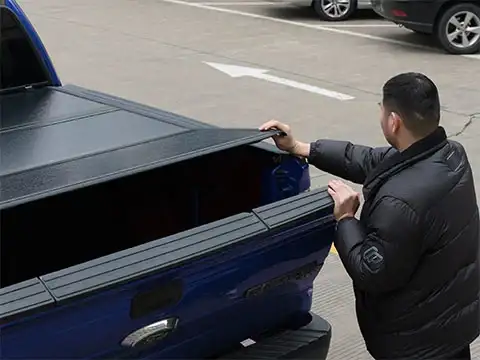 Low Profile Hard Tri-Fold Tonneau Cover for GMC