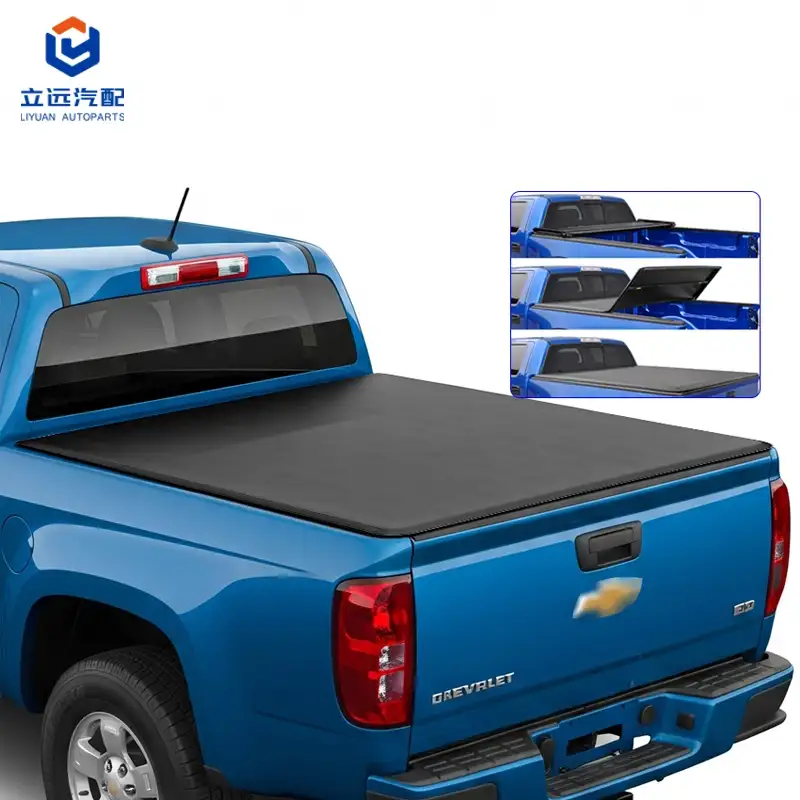 Mykt vinyl Tri-Fold Tonneau deksel for GMC Chevrolet